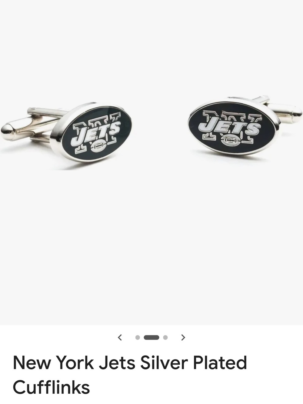 NEW NY JETS Silver-Plated Cufflinks  🏈